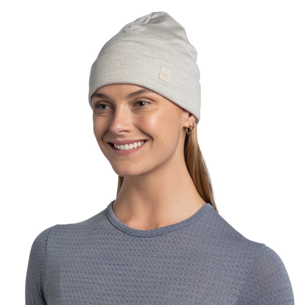 Шапка Buff Merino Heavyweight Hat Solid Cloud