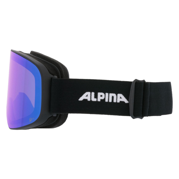 Маска горнолыжная ALPINA Slope Q-Lite Black Matt/Q-Lite Blue S2