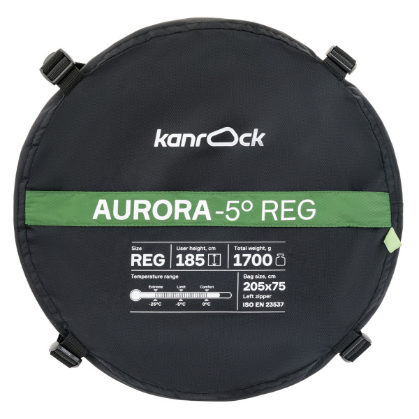 Спальник Kanrock Aurora -5 Regular Green
